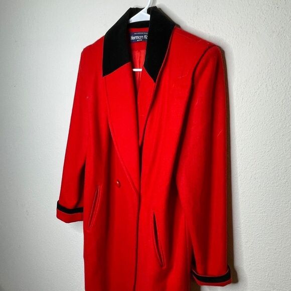 Vintage Herman Kay Petite Wool Blend Coat Red - Picture 6 of 9